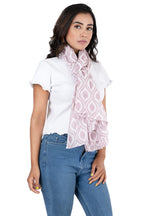 AQVA Printed Cotton Scarf for Women Stylish (Diva Lilac) | Head and Face Cover Scarf for Girls with 100% Cotton | Soft & Lightweight Scarves/Stoles for all Weather (72 x 43 in)