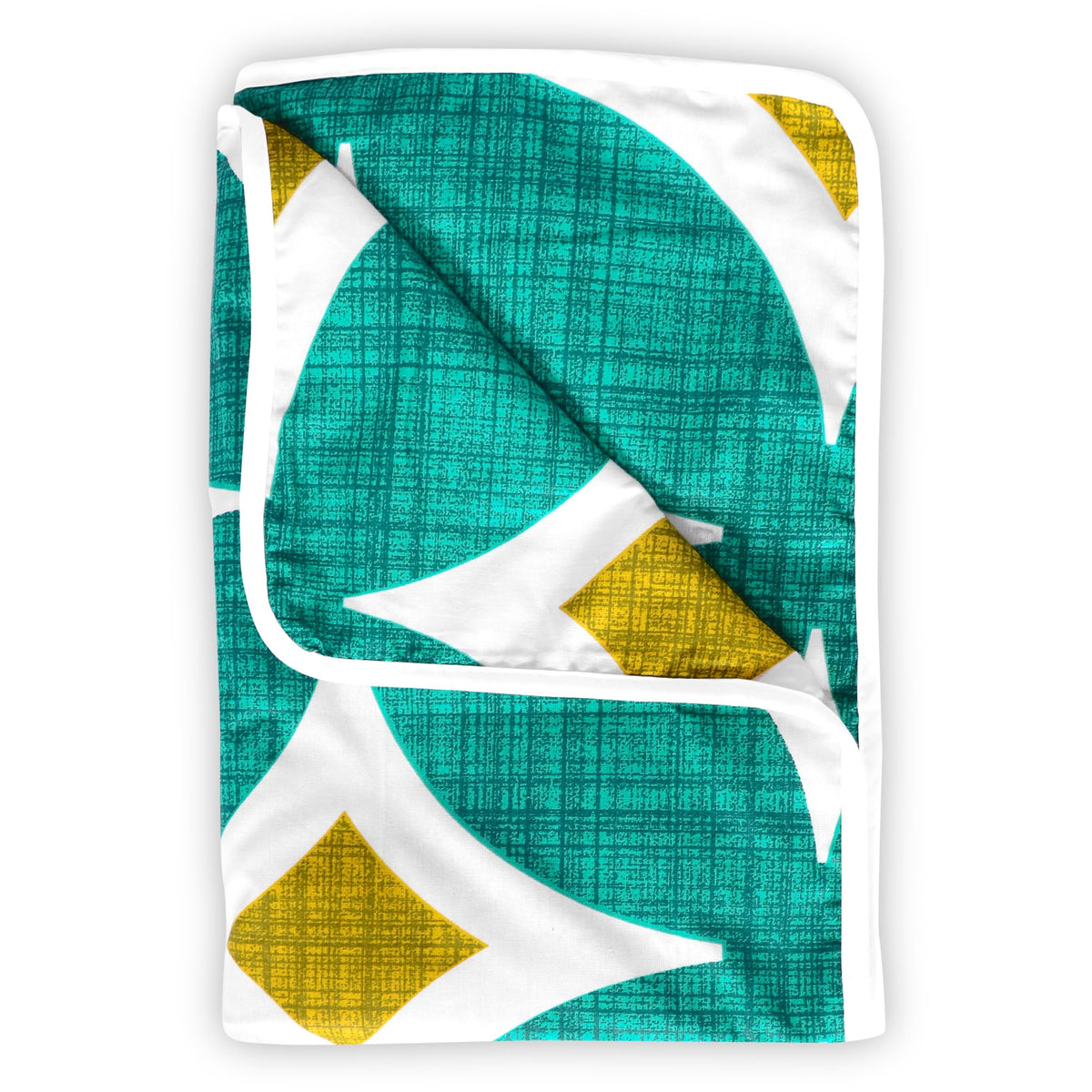Divine Casa Cotton 120 GSM New Born All Season Ultrasoft Reversible Single Baby Blanket for Babies (Green,135 x 100 CM) Kafalo