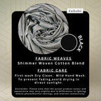 FAHABO Shimmer Woven Cotton Blend Scarf for Women – Lightweight Hijab & Stole Wrap | 73 x 29 Inches (Black)