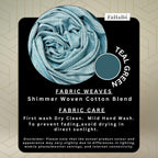 FAHABO Shimmer Woven Cotton Blend Scarf for Women – Lightweight Hijab & Stole Wrap | 73 x 29 Inches (Teal Green)