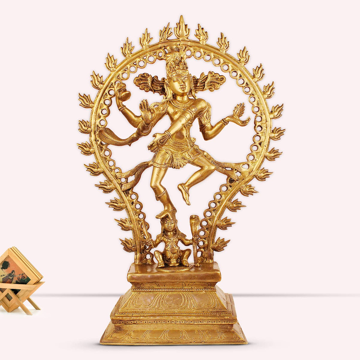 ARTVARKO Brass Metal Natraj Dancing Idol Murti Big Nataraja Shiva Statue for Home Decor Mandir Temple Showpiece Accesories Height 20 Inch.