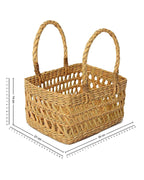 Natural Seagrass Jali Fruit Hamper Basket for Kitchen, Dining, and Decorative Storage