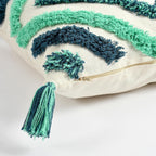 Furnistitchs Premium Decorative Throw Cushion Pillow Cover Boho Home Decor - Living Room Bedroom Couch Sofa Cushion Covers 16 inch x 16 inch (1, Green Diamonds)
