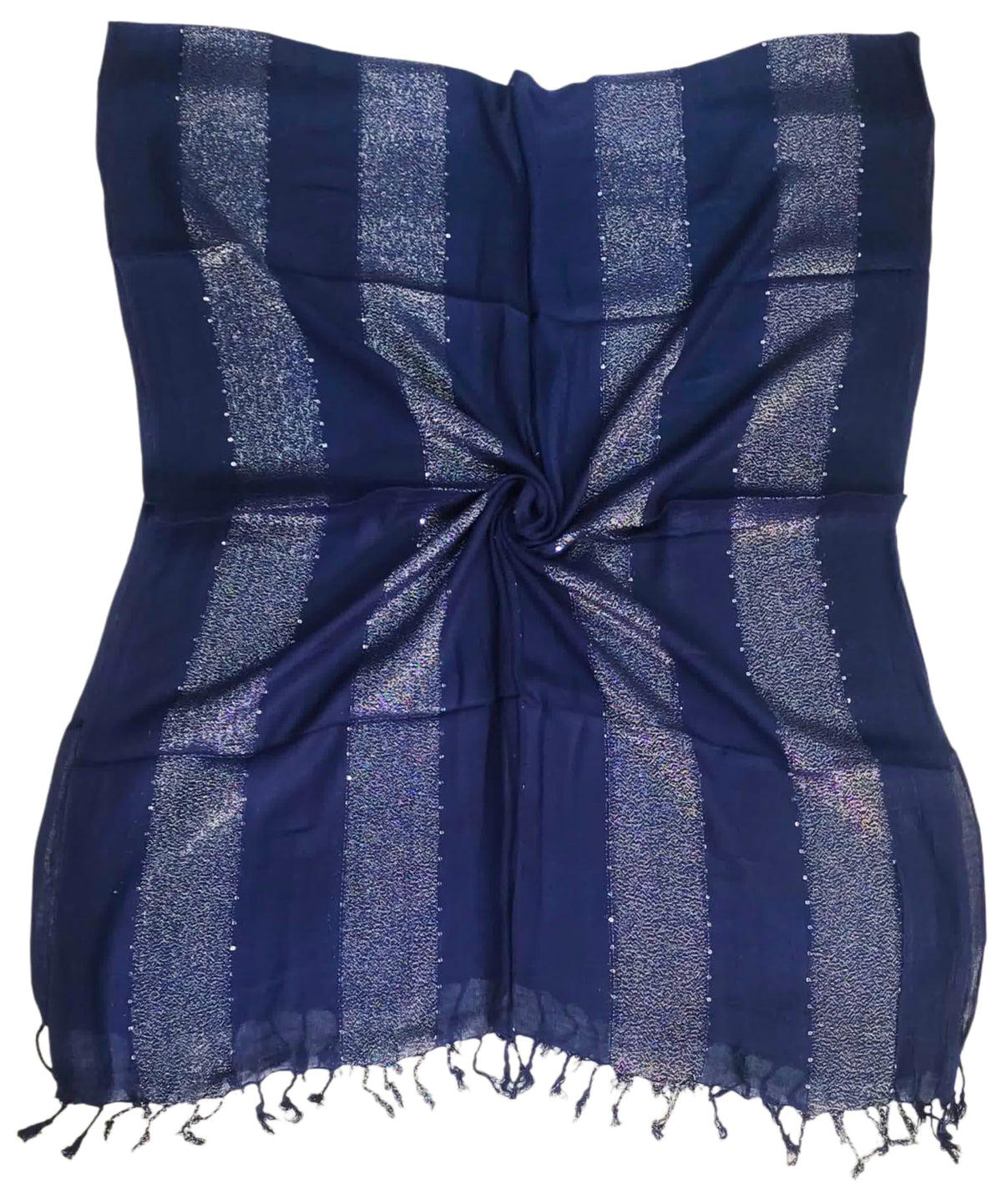 Saba Fashion Women Striped Scarf Shawl Dupatta Hijab Wrap Scarves Stoles (NAVY BLUE)
