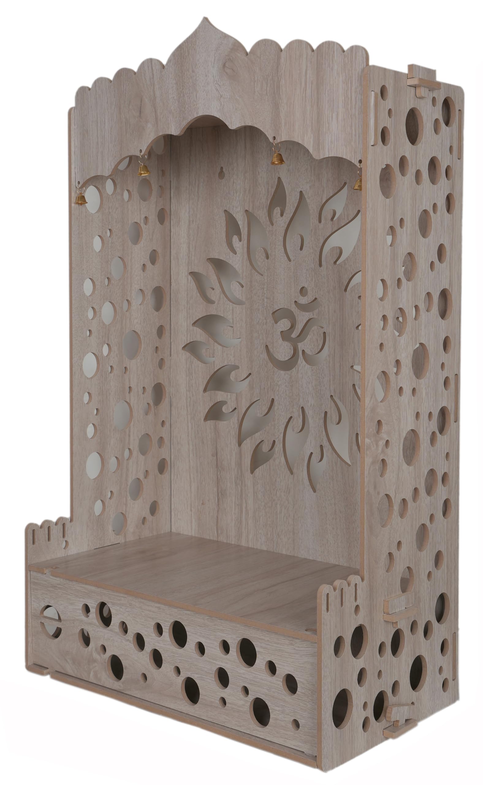 AR ART Divya Pooja mandir for Home Office Foldable Pooja Stand for god devghar for Home mandir for Home Wall Mounted (078)