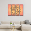 VIBECRAFTS 4 Pieces Shree Ganesha Canvas Wall Painting Fitted With Wooden Frame For Home | Office | Living Room | Gift(PTVC4Pcs1_13531)