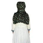 Switchon Rayon Innovative scarf for Women with closer Hook and Loop Tape size adjustable (Black,Green)