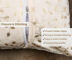 RD TREND® Velvet Rectangular 12x18 Inches Cushion Covers Set of 2 | Throw Pillow Covers for Sofa, Bed & Living Room | Perfect for Home Décor Cream