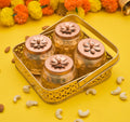 Sanvatsar Square Shape Metal Basket with Jar Tray 4 Copper Flower Container Dry Fruits Chocolate Sweets Candys Gifts Set for Office, Home Decor Table Decoration Item (Square)