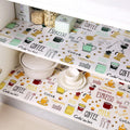 Zollyss Waterproof EVA Cabinet Shelf Liner | Anti-Slip Drawer Mat Roll 45 x 300 cm | Coffee Print Kitchen Shelf Protector | Cuttable Cupboard, Refrigerator, Table & Wardrobe Liner Kafalo