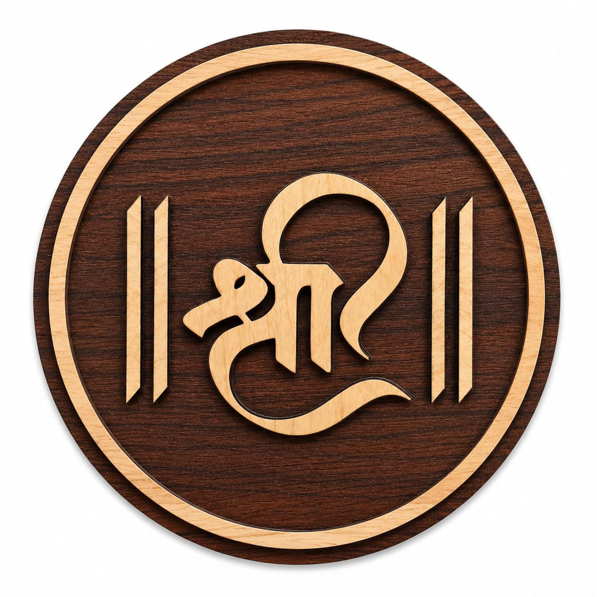 Shree MDF Spiritual Wall Hanging | Mandir & Home Temple Decor for Pooja Room, Office & Entrance (6 Inch)