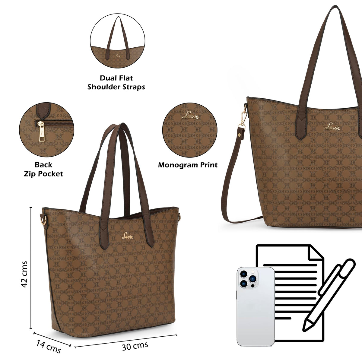 Lavie Women's Hailon Tote Handbag | Tote Bag for Work | Ladies Purse | Stylish Shoulder Bag | Gift for Women