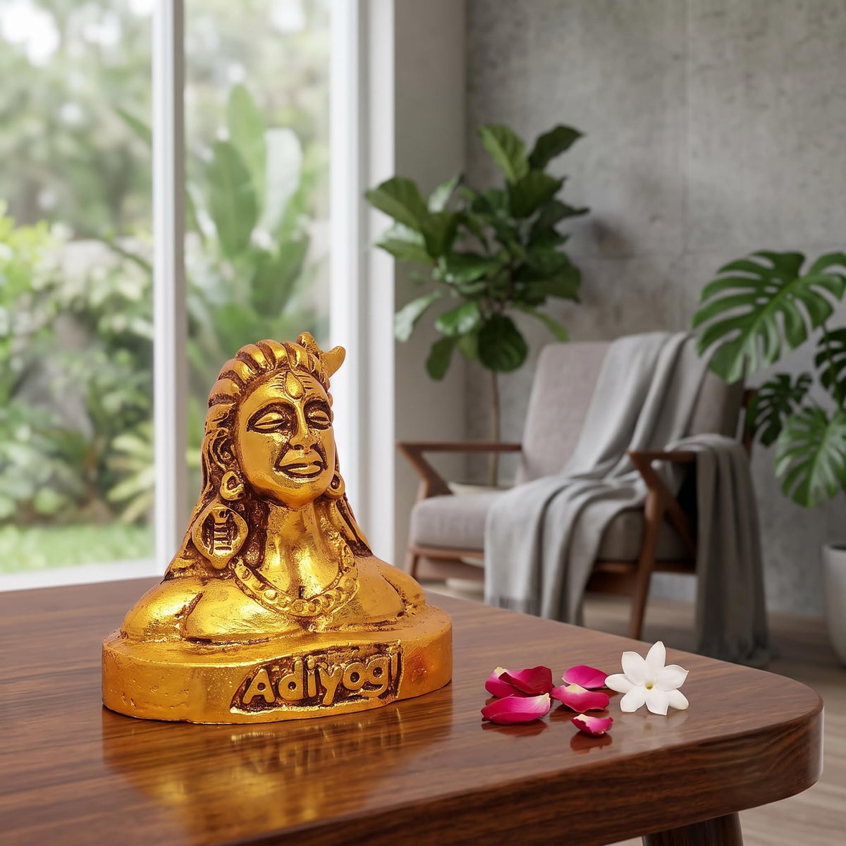 KridayKraft Adiyogi (Shiva) Metal Statue/Murti for Car Dashboard & Pooja,Home & Office Décor Item,Shankara/Mahakal Staute Showpiece Figurines Maha Shiv Ratri Idol Gift...