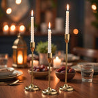 BEHOMA Luxury Gold Candle Stick Holder | Luxury Metal Taper Candle Holders