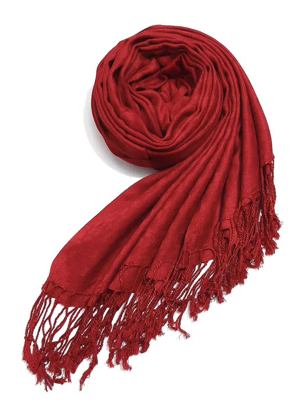Chandwasia Viscose Scarf Stole & Shawl | Travel Office Casual Styling For Girls Women Men Summer Winter Use | Maroon | Viscose Fabric | 28x72 Inches | Self Design Sent Randomly