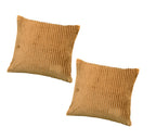 RD TREND® Cushion Cover Set of 2, Decorative Sofa Living Room Home Square Cushion Covers 24 Inch x 24 Inch, Aesthetic Corduroy Striped Double Sided (Mustard)