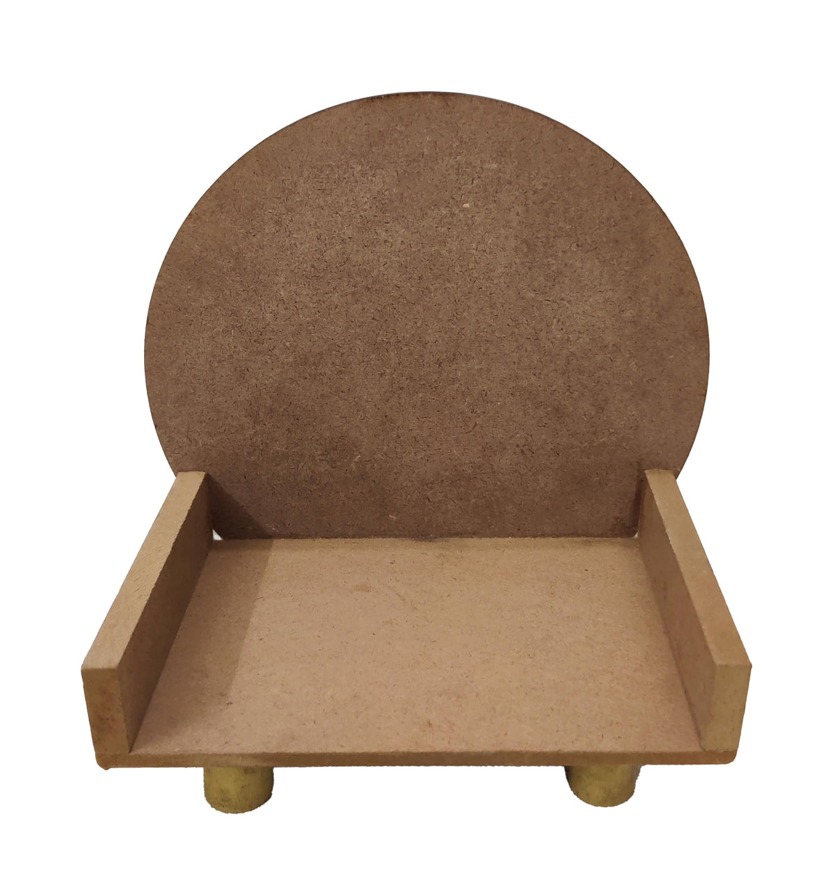 RIA Studio DIY MDF Laser Cut Round Temple Singhasan for God Laddu Gopal Ji Cutout for Art & Craft, Resin Art, Decoration