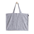KITES CREATIONS 100% Cotton Shopping Bag, Stylish & Shoulder Tote with Inner Pocket, Perfect for Grocery, Travel, Shopping, Chambray Slub (14”x17.5”x5.5”), Set of 5 - Charcoal Grey