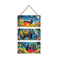 Artvibes Indian Animal Folk Art Decorative Wall Hanging Ornaments | Living Room | Office | Cafe | Painting Wall Decor | Aesthetic Wooden Decor | Handcrafted Art | Unique Gift Items (WH_9419N)