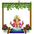 SOLOBOLO Mandir Foldable Backdrop Stand for Ganpati ,Navratri,Durga Pooja,Ideal for Home Mandir and Office as Backdrop Frame, Festival Decoration Item (24x18 Inches)