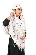 PRACHARAN Cotton Innovative Stylish Apple Printed Pattern Fancy Scarf With Sun Protection Cover Face Cotton Driving Scarf for Women's and Girls