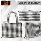 Global Impex Classic Smuggler Bag, Large Capacity Geometric Print Tote Bag for Women – Stylish Shoulder Handbag for Office, Shopping, and Daily Use | Lightweight & Durable Fabric Bag