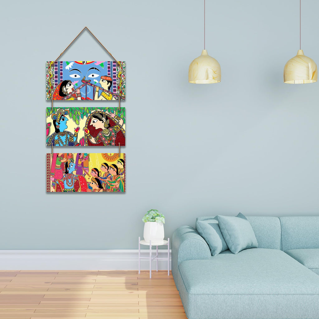 Artvibes Traditional Indian Art Decorative Wall Art MDF Wooden Wall Hanger for Living Room | Modern Decoration Items | Living Room | Bedroom | Office | Artwork | Wall Poster | Gift Items (WH_9433N)