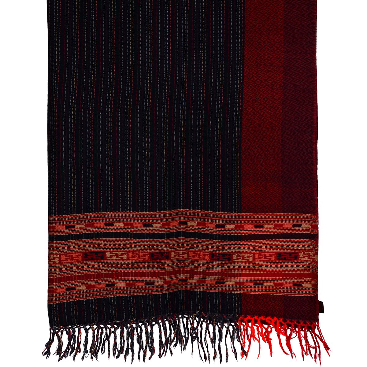 Tribes India Women's Shawl (Black)
