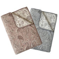 Mafatlal Sparsh Cambric Cotton Single Bed Dohar Combo Pack of 2 | 150 GSM | 152 x 228 cm | Soft Cotton AC Blanket | Misty Silver & Cocoa Brown Kafalo