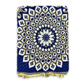 COTFLEX Original Solapur Chaddar Queen Bed, Cotton Blanket (Mandala-Blue) Kafalo