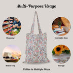 THE START-UP FASHION & ACCESSORIES Multipurpose Cotton Tote Bag for Office, College, Travel & Shopping – Versatile Handbag for Girls & Women, Ideal for Grocery & Daily Use (Cream)