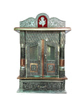 Suhanika Crafters Wood Aluminium and Copper Oxidized Home Temple (L-12, B-7 inches