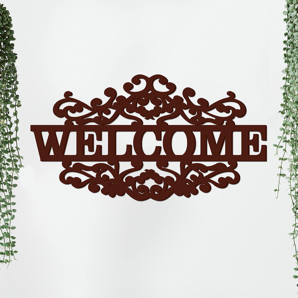 VIBECRAFTS Welcome MDF Wooden Wall Hanger for Home Decor|Office|Gift (WHVC1Pcs1_50008)