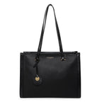 Accessorize London Women's Fabric Rosie Book Black Shoulder Tote Bag (BLACK)