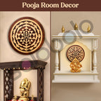 Shri Yantra or Shree Chakra MDF Spiritual Wall Hanging | Mandir & Home Temple Decor for Pooja Room, Office & Entrance (8 Inch)
