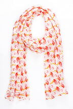 AQVA Printed Cotton Scarf for Women Stylish (Flemingos) | Head and Face Cover Scarf for Girls with 100% Cotton | Soft & Lightweight Scarves/Stoles for all Weather (72 x 43 in)