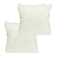 House of Quirk Polar Fleece Fabric Cushion Cover with Zipper Pack of 2 (White, 45 x 45 cm)