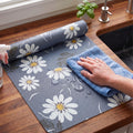 MUSHIES Shelf Liner Placemat Roll (Navy Blue Floral, 5 Metre x 17 Inch) | Waterproof Kitchen Shelf Liner, Table Mat, Dining Table Mat | Fridge Mat, Drawer Liner, Wardrobe & Cabinet Liner Kafalo