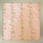 FAHABO Scarf for Women Stylish Pleated Viscose Cotton with Embroidery and Tassels | Hijab Scarf | Stole | Soft, Lightweight, and Latest Scarves | 72 x 33 Inches (Orchid Pinkish Peach)