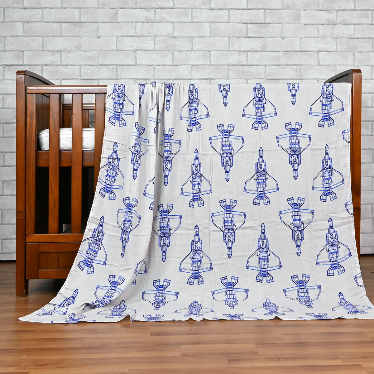 Divine Casa 100% Cotton Muslin Blanket for Kids – Cozy, Lightweight & All-Season Baby Comforter | Hypoallergenic, Breathable & Easy to Wash | Cute Print for Boys & Girls Kafalo