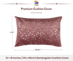 RD TREND® Velvet Rectangular 12x18 Inches Cushion Covers Set of 2 | Throw Pillow Covers for Sofa, Bed & Living Room | Perfect for Home Décor Dusty Rose