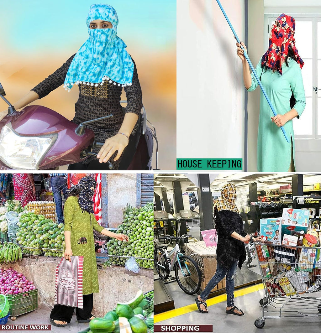 Switchon Innovative cotton scarf hijab for women/girls- Free size (Proudly made in India) Turquoise color