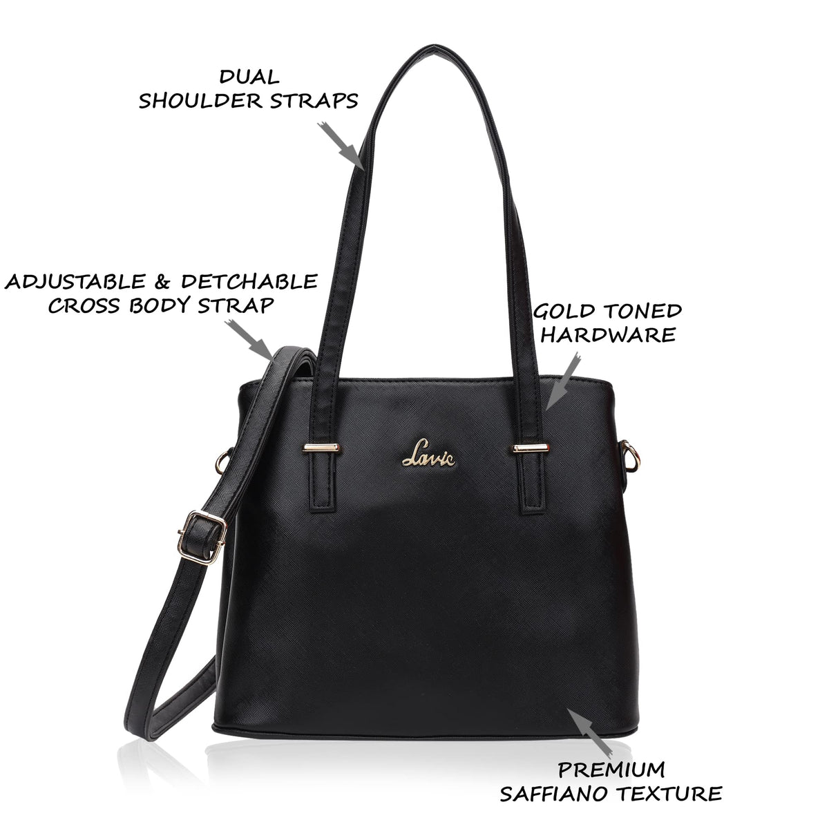 Lavie Women's Odiase Med Sat 2c - Handbag (Black)