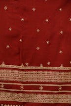 Exotic India Women's Kutch Wool Shawl (SHY72--mandarin-red)