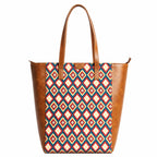 TEAL BY CHUMBAK Women's Office Tote Bag, Stylish Canvas Shoulder Bag for College, Work and Travel, Laptop Compatible with Zipper Closure