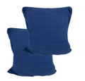 House of Quirk Polar Fleece Fabric Cushion Cover with Zipper Pack of 2 (Navy Blue, 45 x 45 cm)