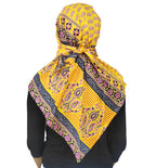 Switchon Rayon Anti Pollution Full face Scarf UV Sun Rays Protection scarf for women - Free Size (Yellow Multi)