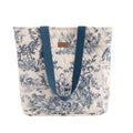 Maison d' Hermine Shopping Bags Cotton Quilted Tote Bag with Zipper Pockets, 008 - the Miller - Blue, 17.7 L x 6.7 W x 14.6 H (Shopping Bag), 2 - the Miller - Blue