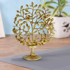 ARTVARKO Brass Decorative Kalpavriksha Tree of Life Flowers Candle Tea Holder Handicraft Product Decorative Table Top Decor Life Vastu Remedies for Home and Office 8.5 Inches