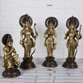 ARTVARKO Antique Brass Ram Darbar Statue Shree Ram Ji Sita Laxman Hanuman Home Décor Puja Bhagwan Idol Murti for Mandir Temple 12 Inches